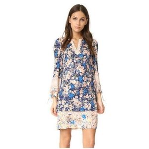 Rebecca Taylor Floral Silk Dress midi sz 12